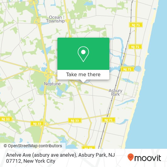 Anelve Ave (asbury ave anelve), Asbury Park, NJ 07712 map