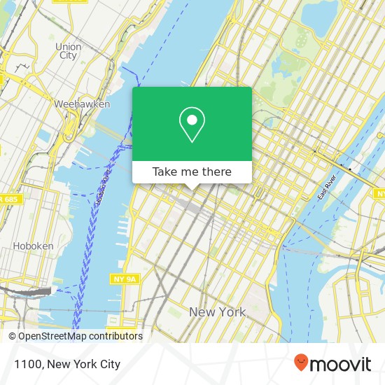 Mapa de 1100, 505 8th Ave #1100, New York, NY 10018, USA