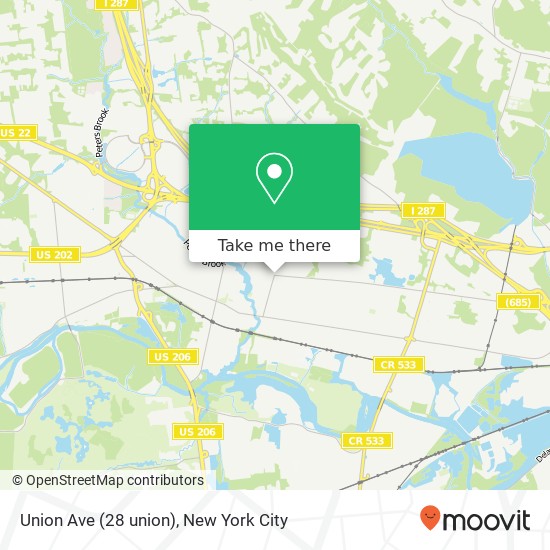 Mapa de Union Ave (28 union), Somerville, NJ 08876