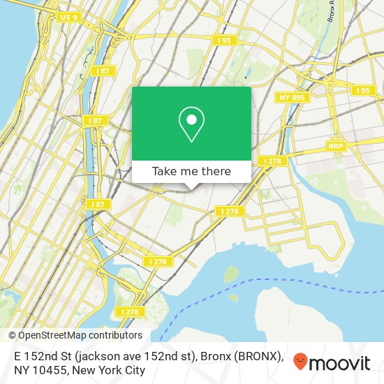 E 152nd St (jackson ave 152nd st), Bronx (BRONX), NY 10455 map