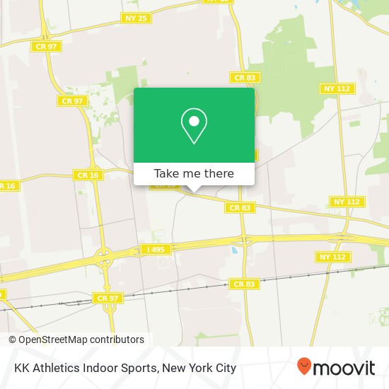 Mapa de KK Athletics Indoor Sports, 755 Horseblock Rd