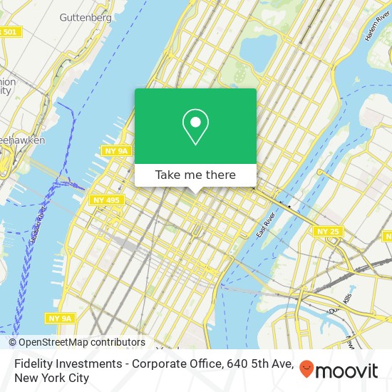 Mapa de Fidelity Investments - Corporate Office, 640 5th Ave