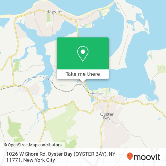 Mapa de 1026 W Shore Rd, Oyster Bay (OYSTER BAY), NY 11771