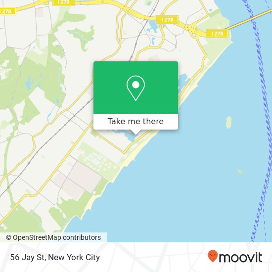 Mapa de 56 Jay St, Staten Island, NY 10305