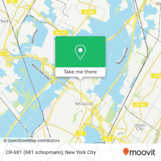 Mapa de CR-681 (681 schopmann), Secaucus, NJ 07094