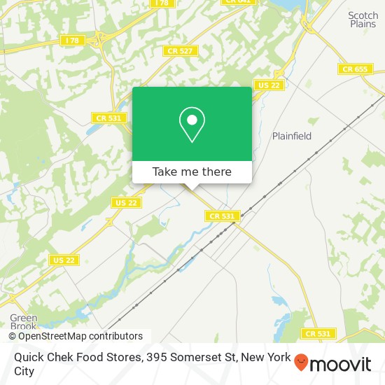 Mapa de Quick Chek Food Stores, 395 Somerset St