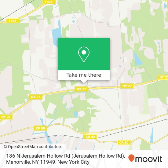 Mapa de 186 N Jerusalem Hollow Rd (Jerusalem Hollow Rd), Manorville, NY 11949