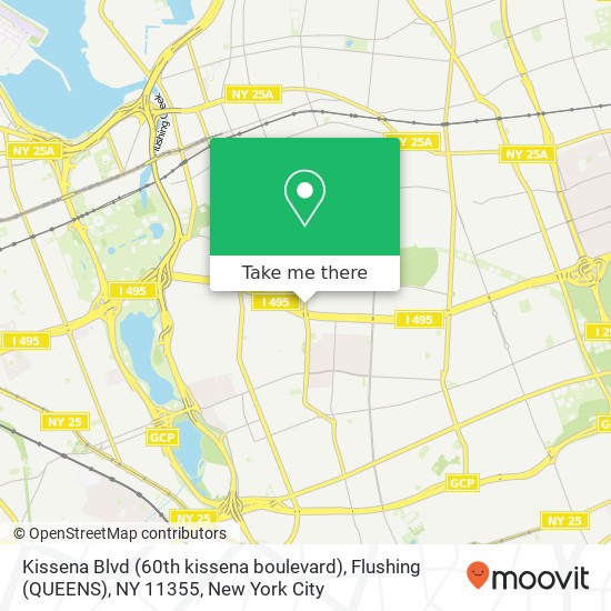 Mapa de Kissena Blvd (60th kissena boulevard), Flushing (QUEENS), NY 11355