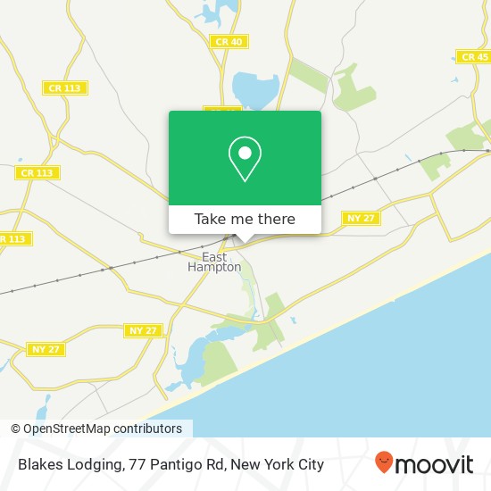 Blakes Lodging, 77 Pantigo Rd map