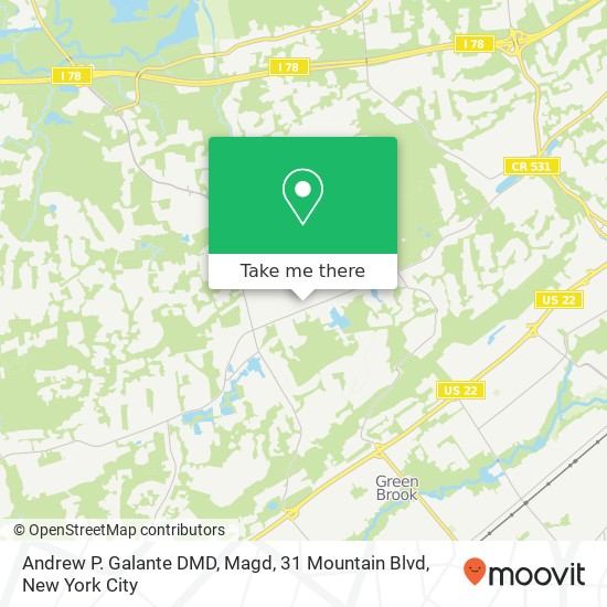 Andrew P. Galante DMD, Magd, 31 Mountain Blvd map