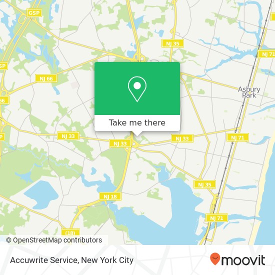 Mapa de Accuwrite Service