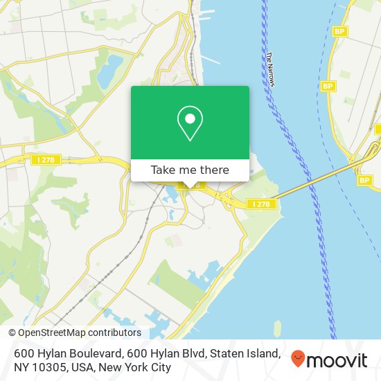 Mapa de 600 Hylan Boulevard, 600 Hylan Blvd, Staten Island, NY 10305, USA