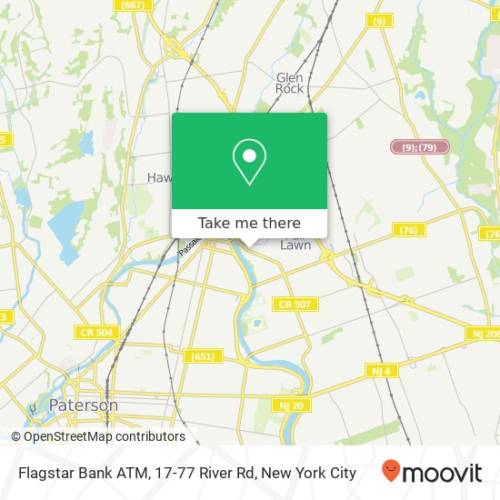 Flagstar Bank ATM, 17-77 River Rd map