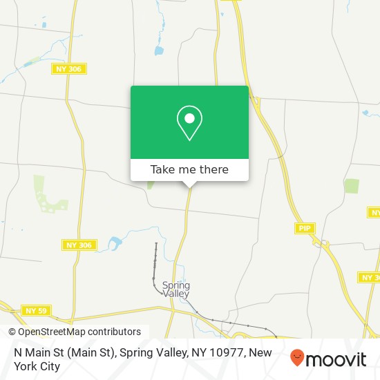 Mapa de N Main St (Main St), Spring Valley, NY 10977