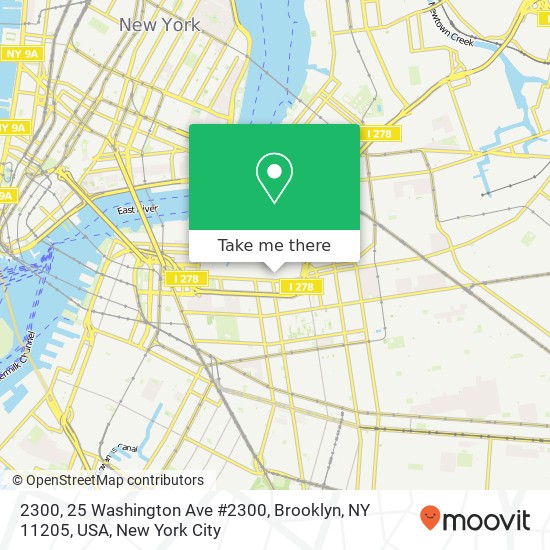 Mapa de 2300, 25 Washington Ave #2300, Brooklyn, NY 11205, USA