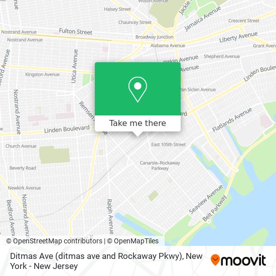 Mapa de Ditmas Ave (ditmas ave and Rockaway Pkwy)