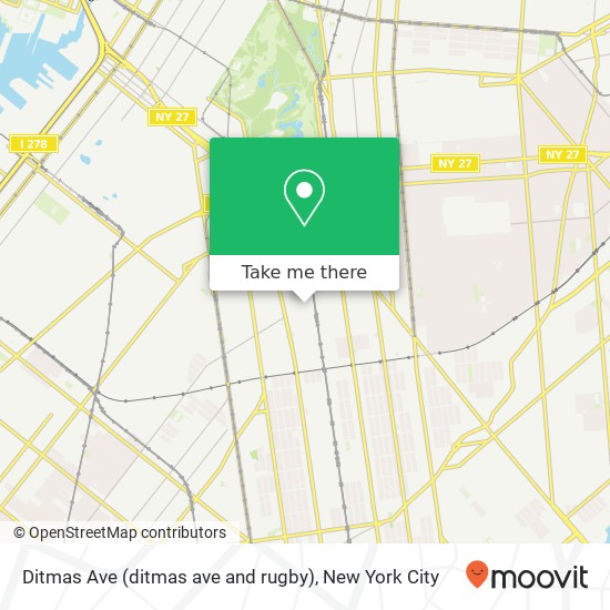 Mapa de Ditmas Ave (ditmas ave and rugby), Brooklyn, NY 11226