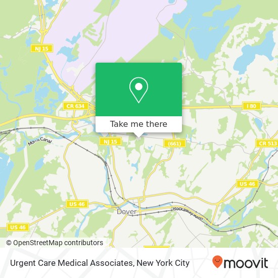 Urgent Care Medical Associates, 600 Mount Pleasant Ave map