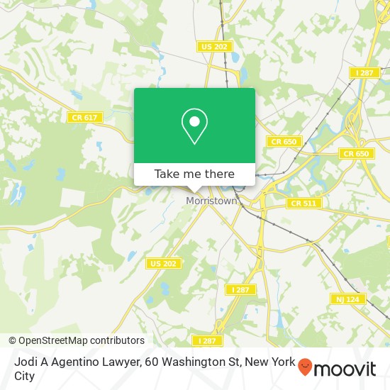 Mapa de Jodi A Agentino Lawyer, 60 Washington St