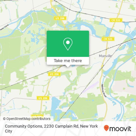 Community Options, 2230 Camplain Rd map