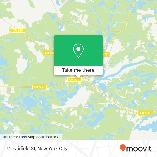 Mapa de 71 Fairfield St, Browns Mills, NJ 08015