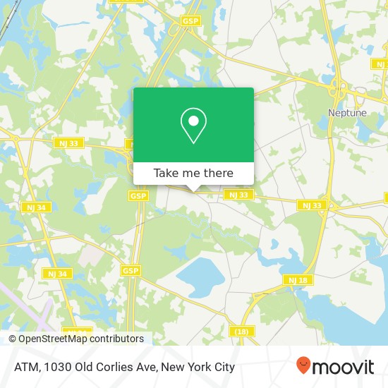 Mapa de ATM, 1030 Old Corlies Ave
