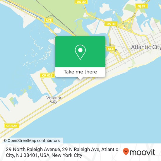 29 North Raleigh Avenue, 29 N Raleigh Ave, Atlantic City, NJ 08401, USA map