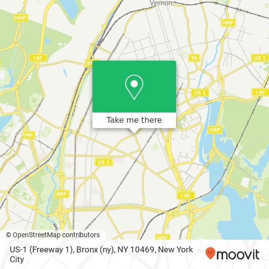 US-1 (Freeway 1), Bronx (ny), NY 10469 map