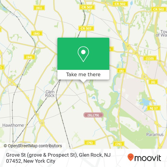 Grove St (grove & Prospect St), Glen Rock, NJ 07452 map