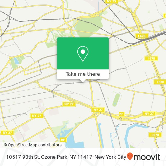 Mapa de 10517 90th St, Ozone Park, NY 11417