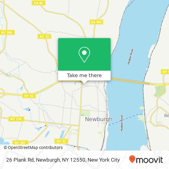 Mapa de 26 Plank Rd, Newburgh, NY 12550