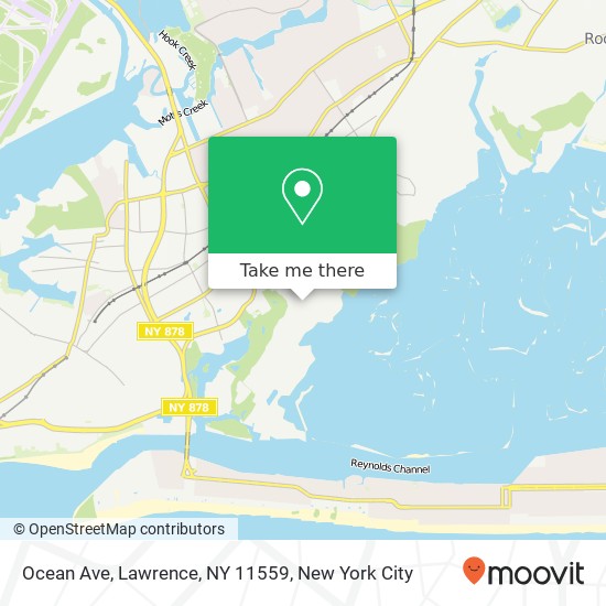 Mapa de Ocean Ave, Lawrence, NY 11559