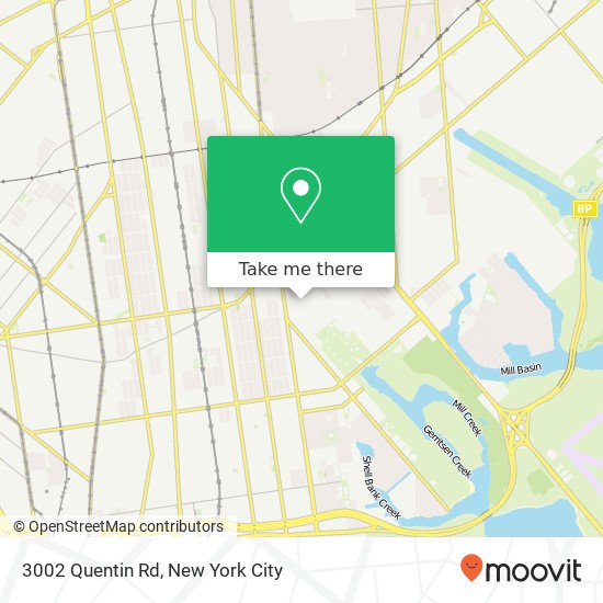 Mapa de 3002 Quentin Rd, Brooklyn, NY 11229