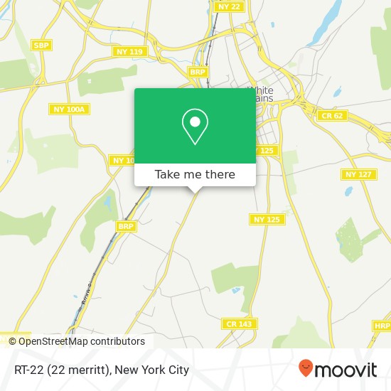 Mapa de RT-22 (22 merritt), White Plains, NY 10606
