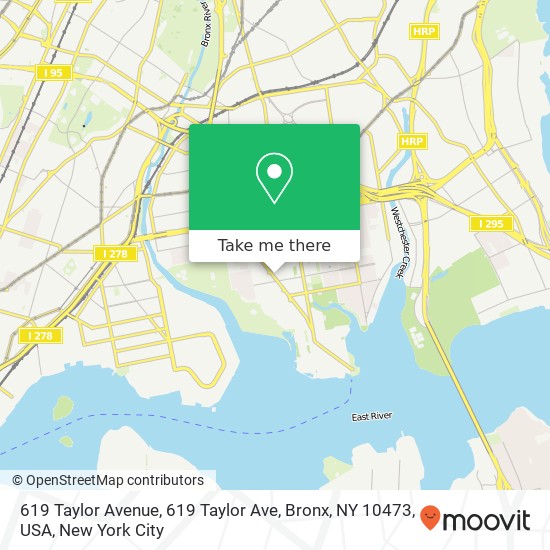 Mapa de 619 Taylor Avenue, 619 Taylor Ave, Bronx, NY 10473, USA