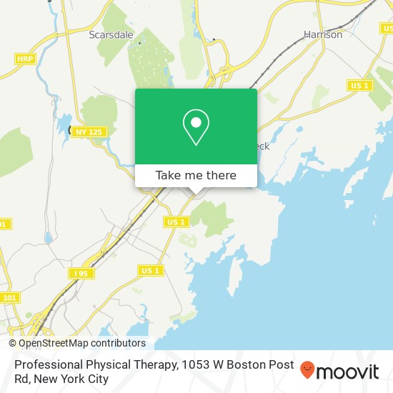 Mapa de Professional Physical Therapy, 1053 W Boston Post Rd