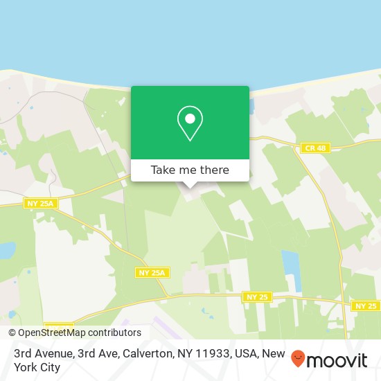 Mapa de 3rd Avenue, 3rd Ave, Calverton, NY 11933, USA