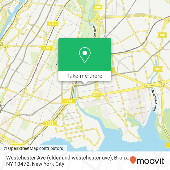 Mapa de Westchester Ave (elder and westchester ave), Bronx, NY 10472