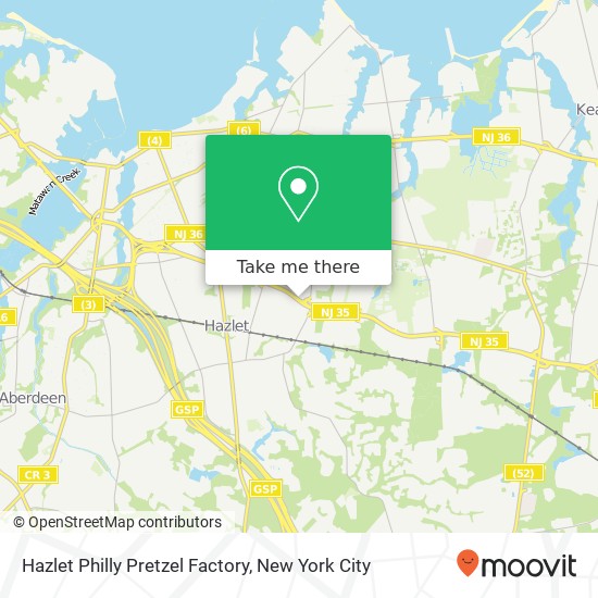 Mapa de Hazlet Philly Pretzel Factory, 3051 State Route 35
