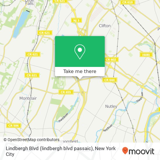 Mapa de Lindbergh Blvd (lindbergh blvd passaic), Bloomfield, NJ 07003