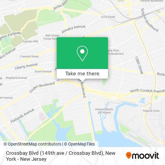 Mapa de Crossbay Blvd (149th ave / Crossbay Blvd)