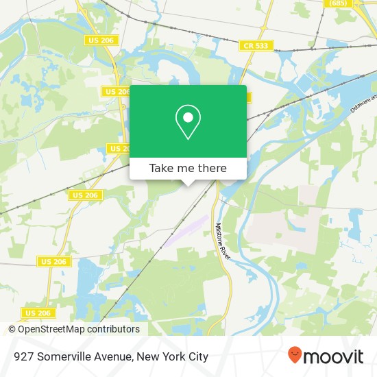 927 Somerville Avenue, 927 Somerville Ave, Manville, NJ 08835, USA map