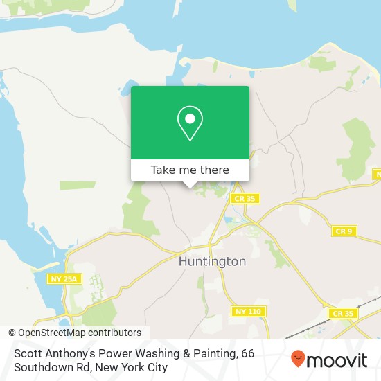 Mapa de Scott Anthony's Power Washing & Painting, 66 Southdown Rd