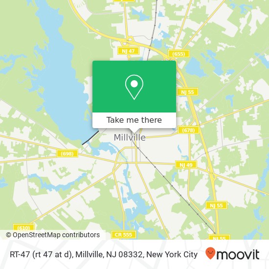 RT-47 (rt 47 at d), Millville, NJ 08332 map