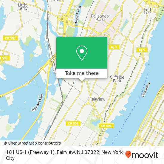 181 US-1 (Freeway 1), Fairview, NJ 07022 map