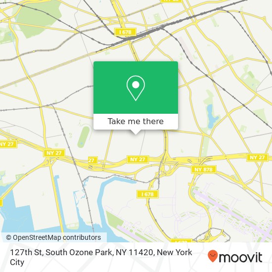 Mapa de 127th St, South Ozone Park, NY 11420
