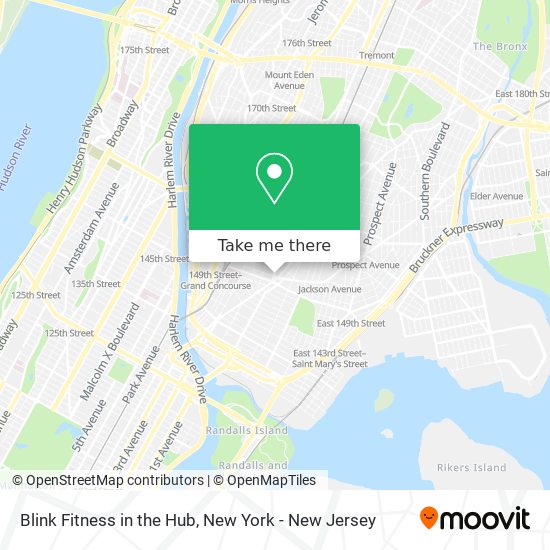 Blink Fitness in the Hub map