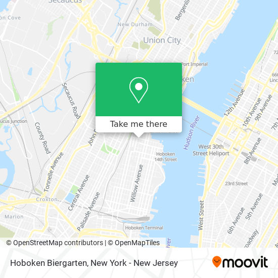 Mapa de Hoboken Biergarten