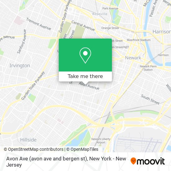 Mapa de Avon Ave (avon ave and bergen st)