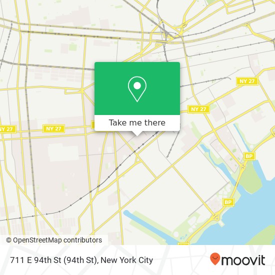 Mapa de 711 E 94th St (94th St), Brooklyn, NY 11236